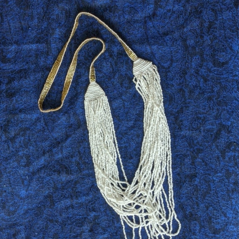 Anthropologie White tiered Necklace
